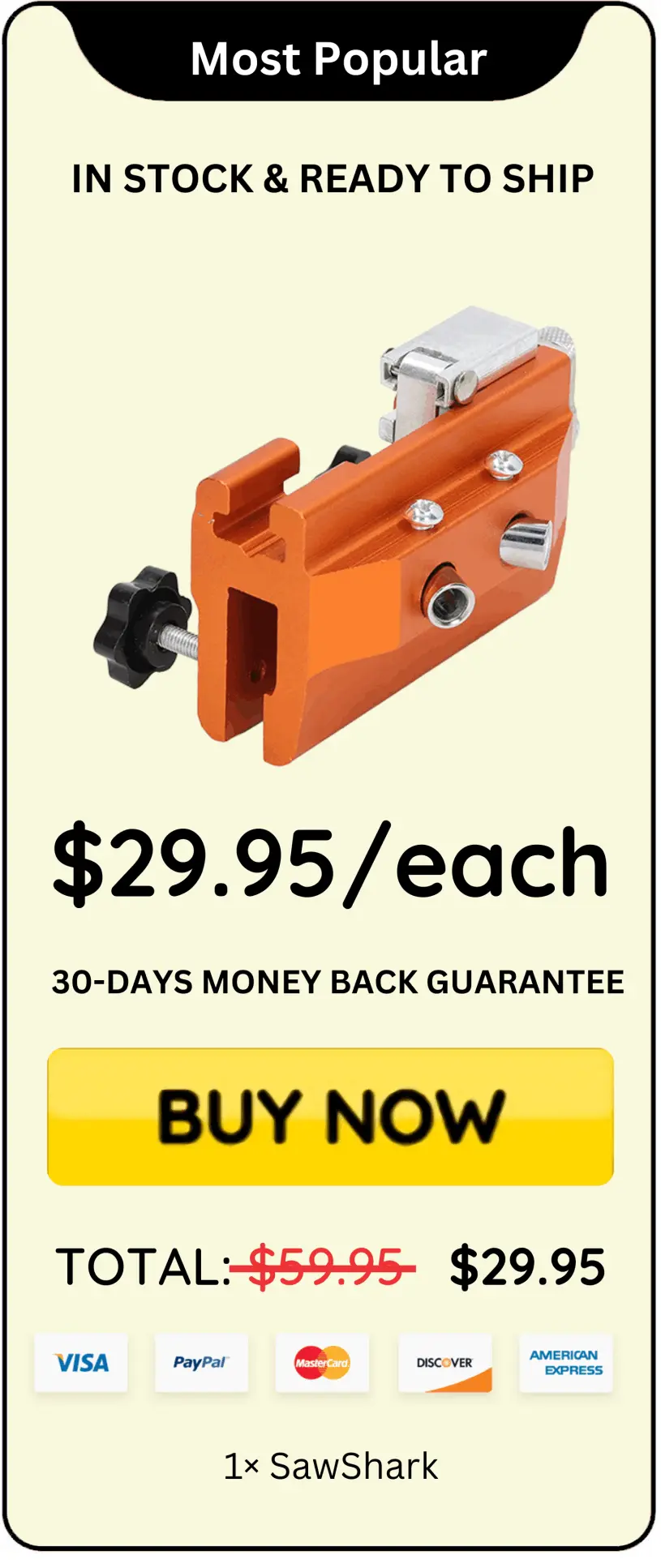 SawShark offer price 